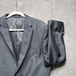 John Varvatos Gray Blazer Men's 44L‎ Premium Tailored Single Needle Two Button